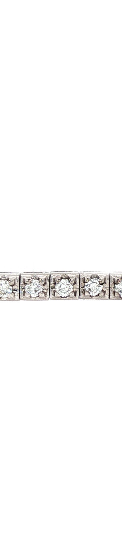 Vintage 14K White Gold Tennis Bracelet with Diamond